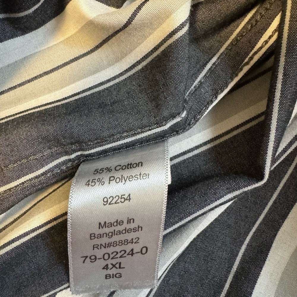 [Lot of 2] King Size Men's 4XL Big and Tall Short Sleeve Button Down Shirts - Picture 8 of 8